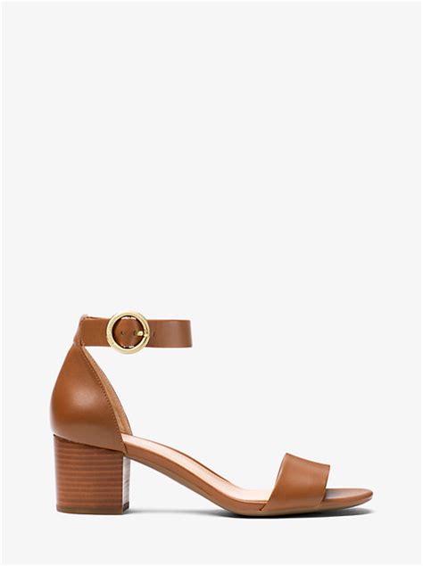 michael kors lena sandal gold|Lena Leather Sandal .